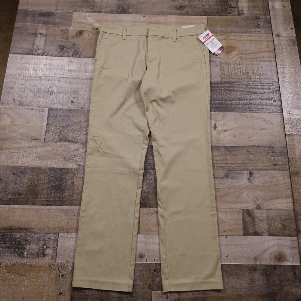 Dickies Perfectly slimming pants women's 12 khaki Flex‎ NWT